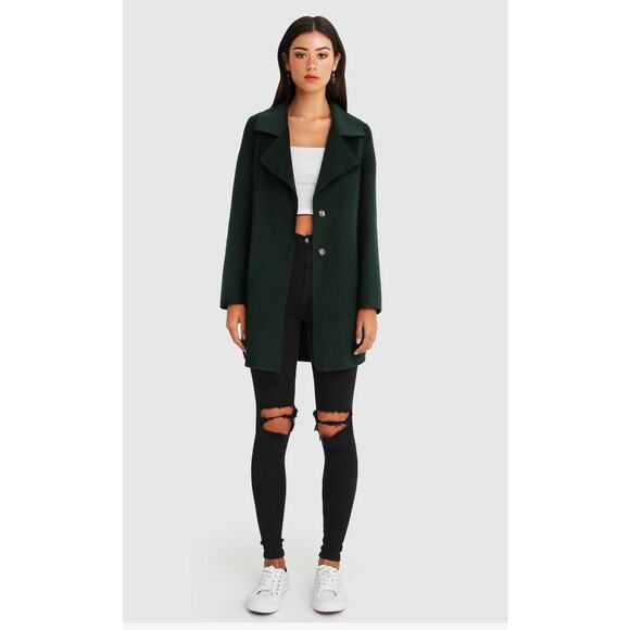 Belle & Bloom Wool Blend Oversized Jacket - Green XL - Picture 6 of 10